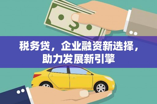 天门税务贷，企业融资新选择，助力发展新引擎