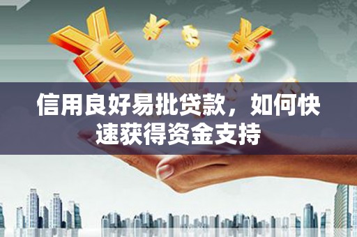 天门信用良好易批贷款，如何快速获得资金支持