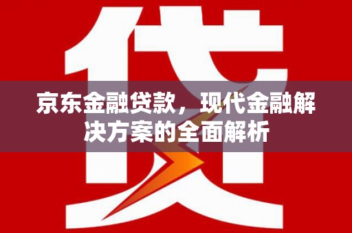 天门京东金融贷款，现代金融解决方案的全面解析