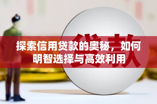 天门探索信用贷款的奥秘，如何明智选择与高效利用
